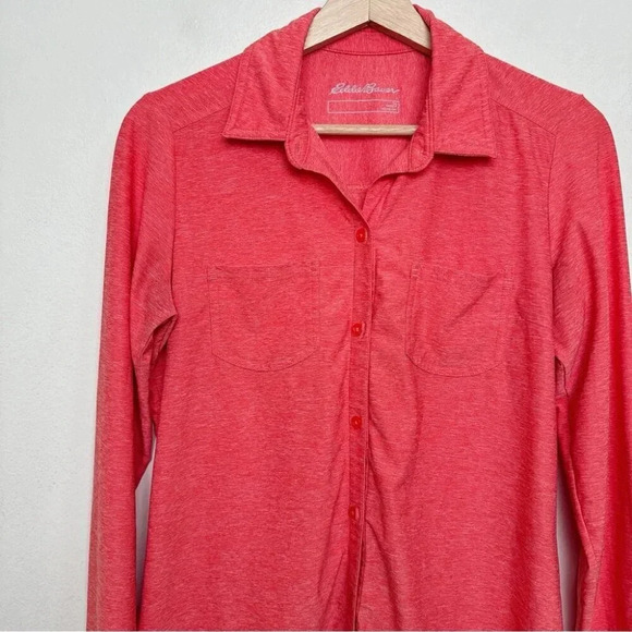 Eddie Bauer Womens Size Small Button Collar Wicking Pocket Long Sleeve  Top - Picture 8 of 14